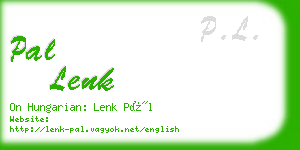 pal lenk business card